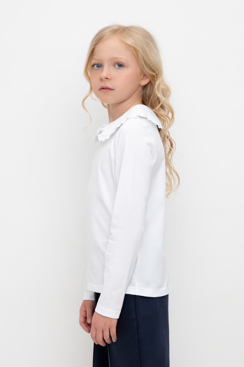 Блузка для девочки, артикул: К 302495, цвет: белый, фото 3