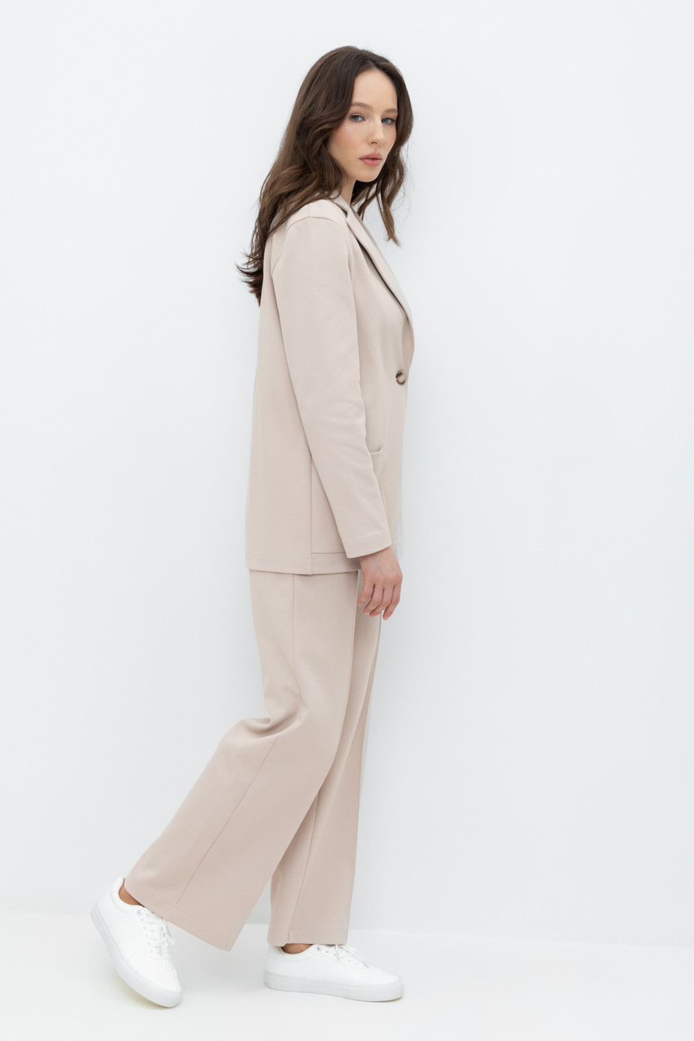 Брюки женские для мам, артикул: ЕВТ 4112, цвет: бежевый, фото 3