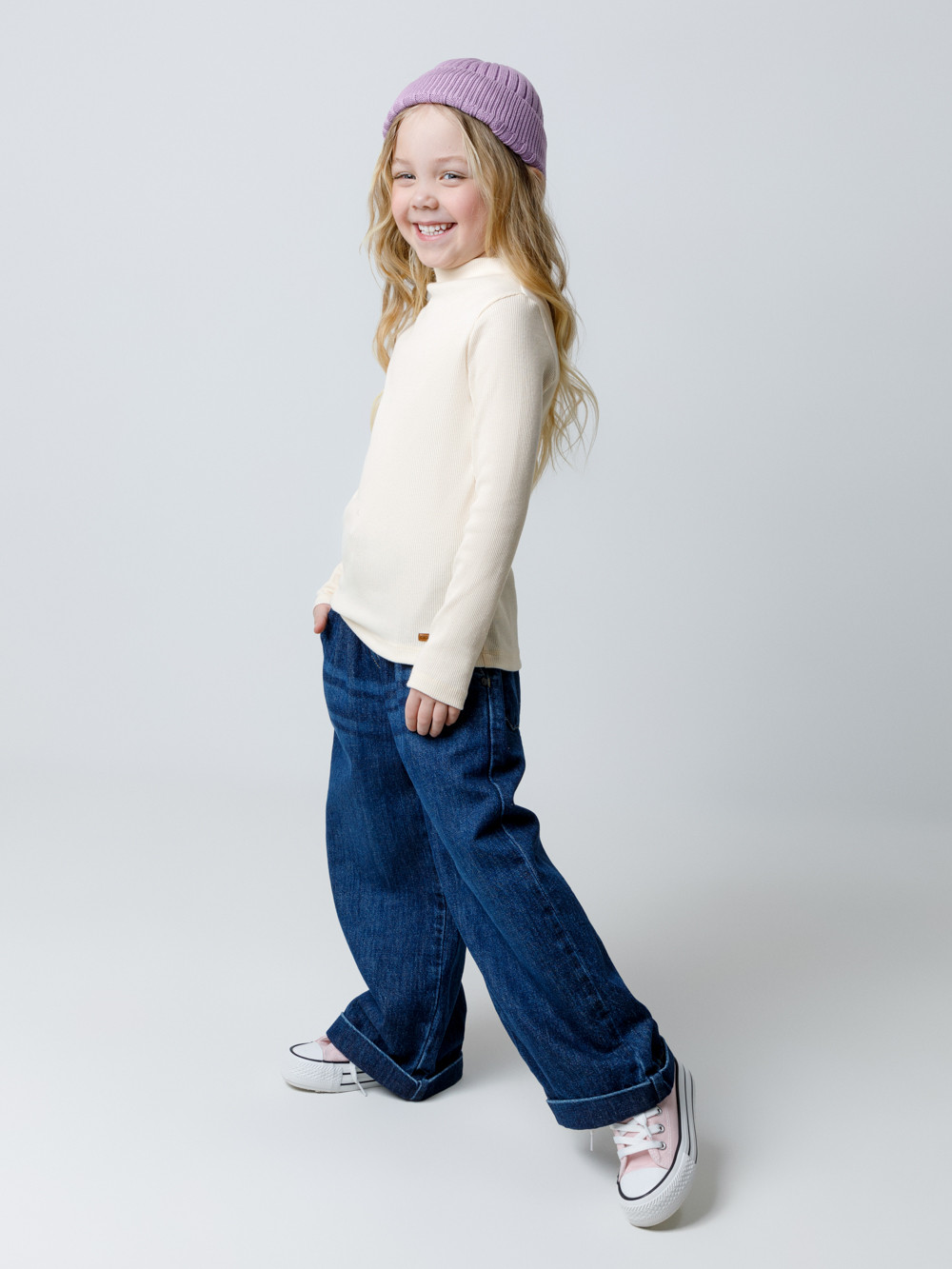 Водолазки для девочки, артикул: КР 302674, цвет: голубой, фото 3