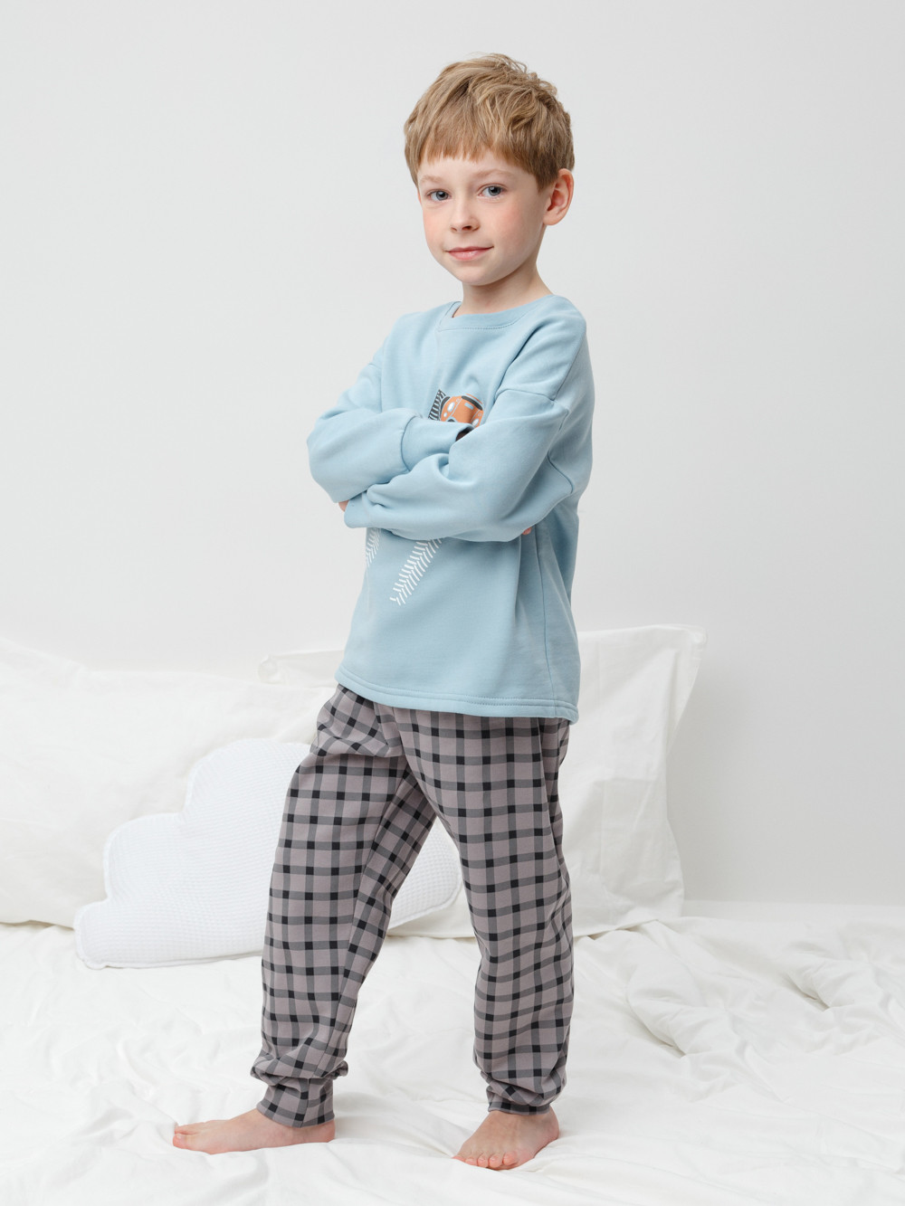 Пижама для мальчика, артикул: К 1567, цвет: голубой, фото 3