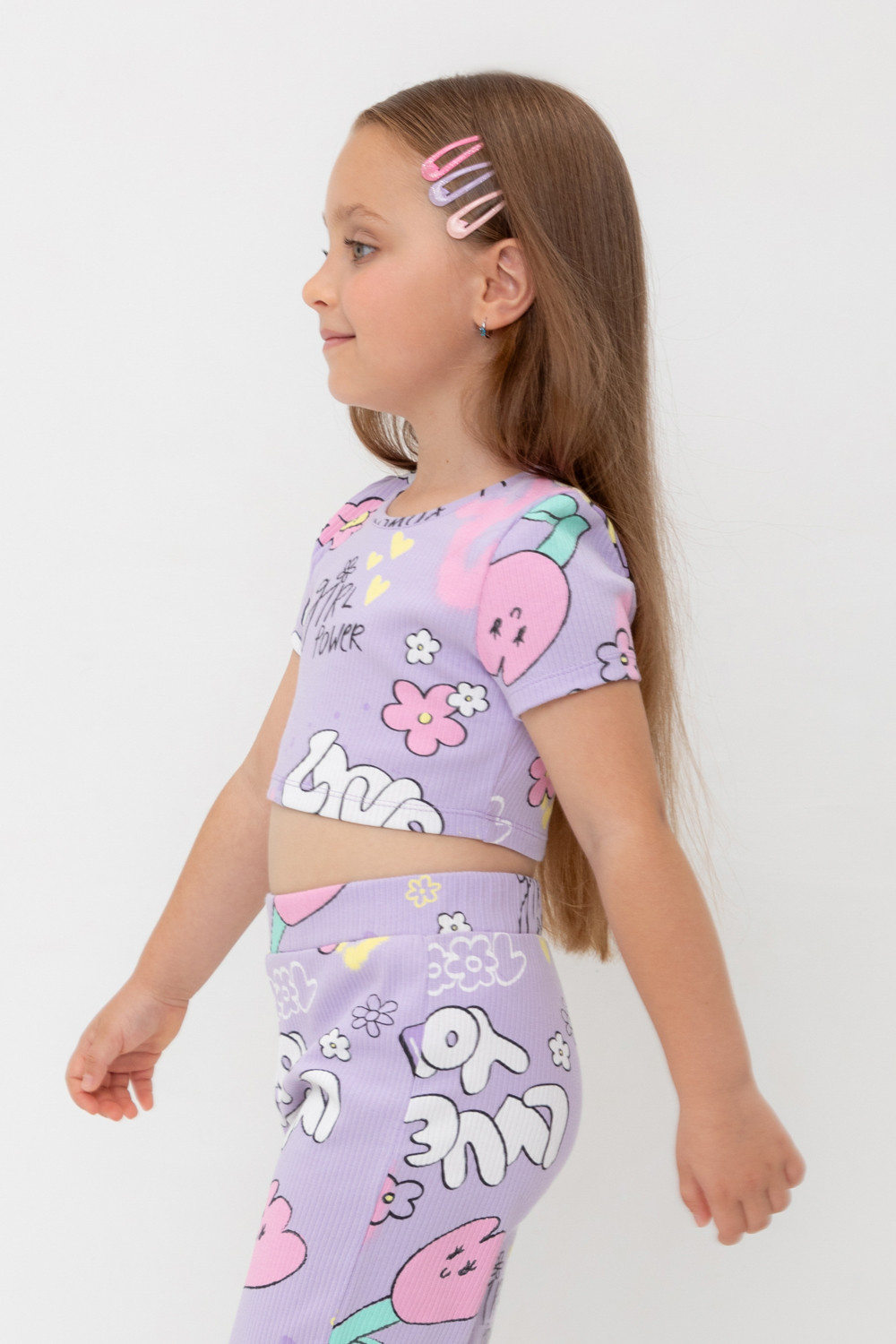 Футболка для девочки, артикул: КР 302697, цвет: фиолетовый, фото 3