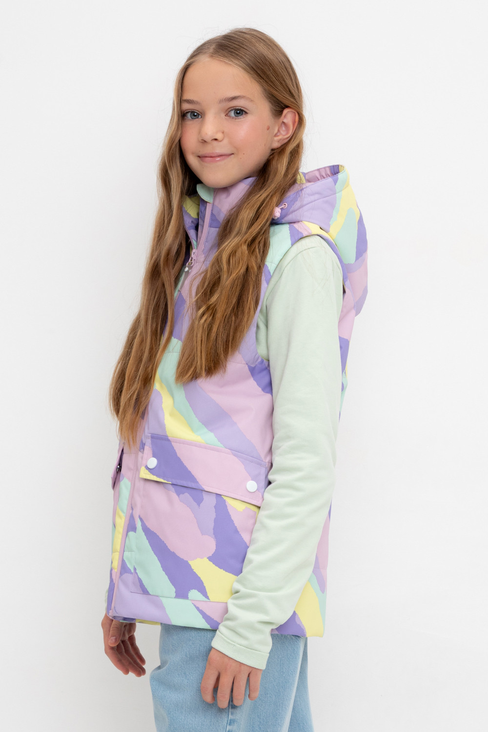 Жилет для девочки, артикул: ВК 35017/н/1 ГР (98-128), цвет: мульти, фото 3