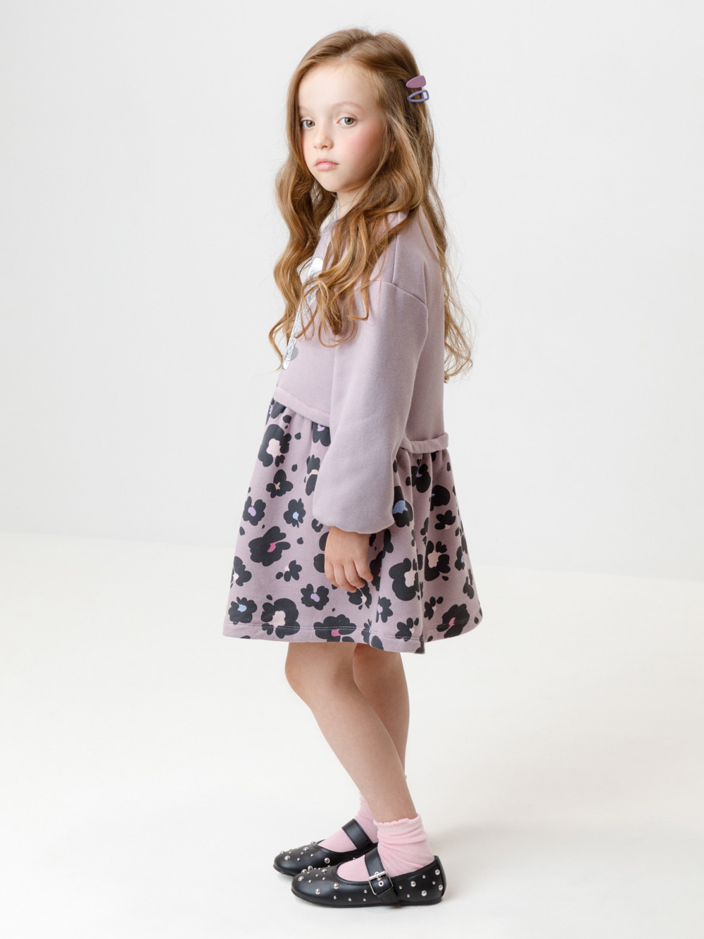 Платье для девочки, артикул: КР 5953, цвет: фиолетовый, фото 3