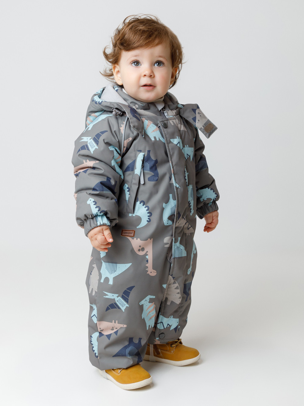 Комбинезоны утепленные для мальчика, артикул: ВК 60032/н/62 Ал, цвет: коричневый, фото 3