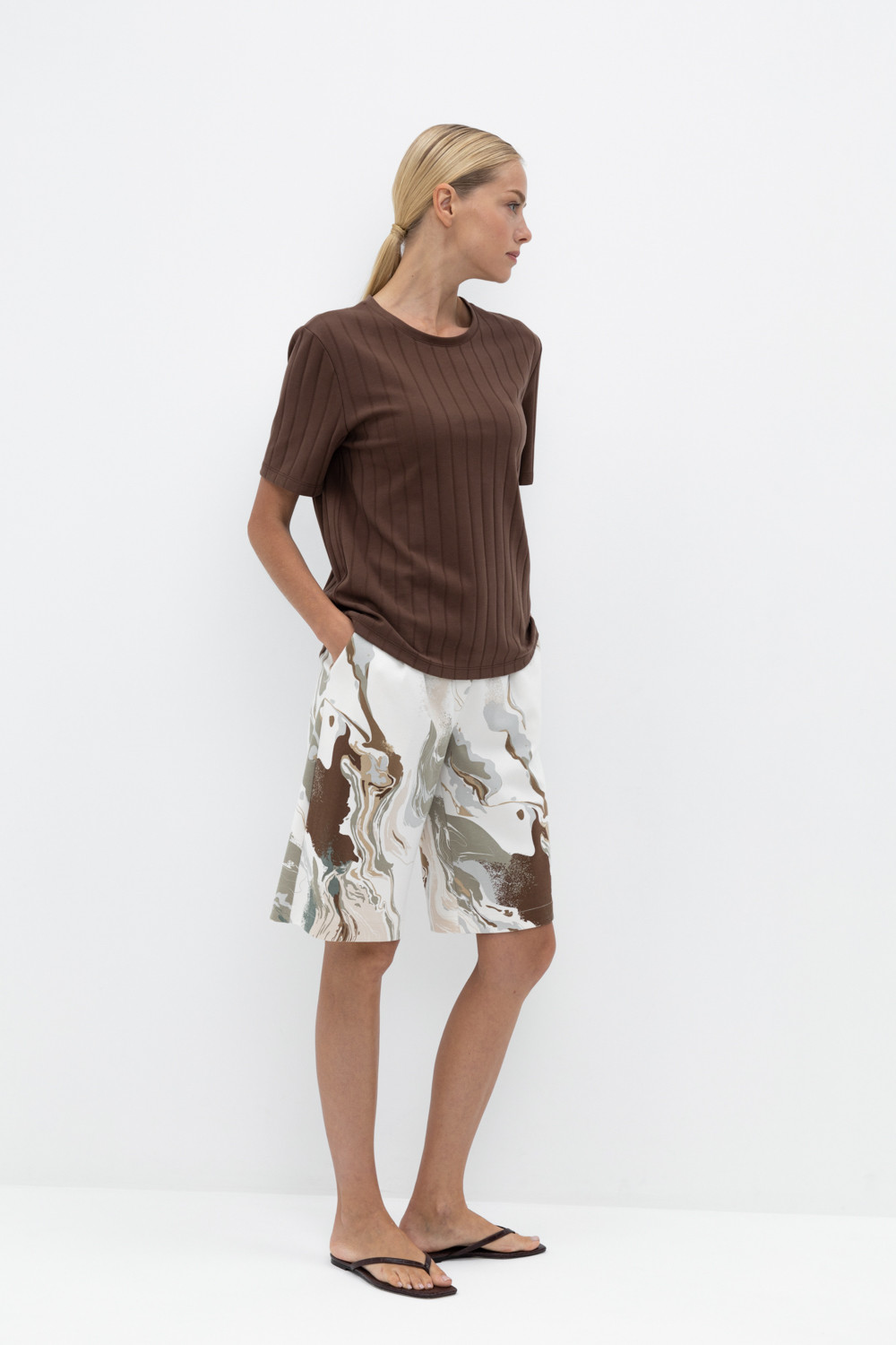 Шорты женские для мам, артикул: ЕВТ 4090, цвет: светло-розовый, фото 3