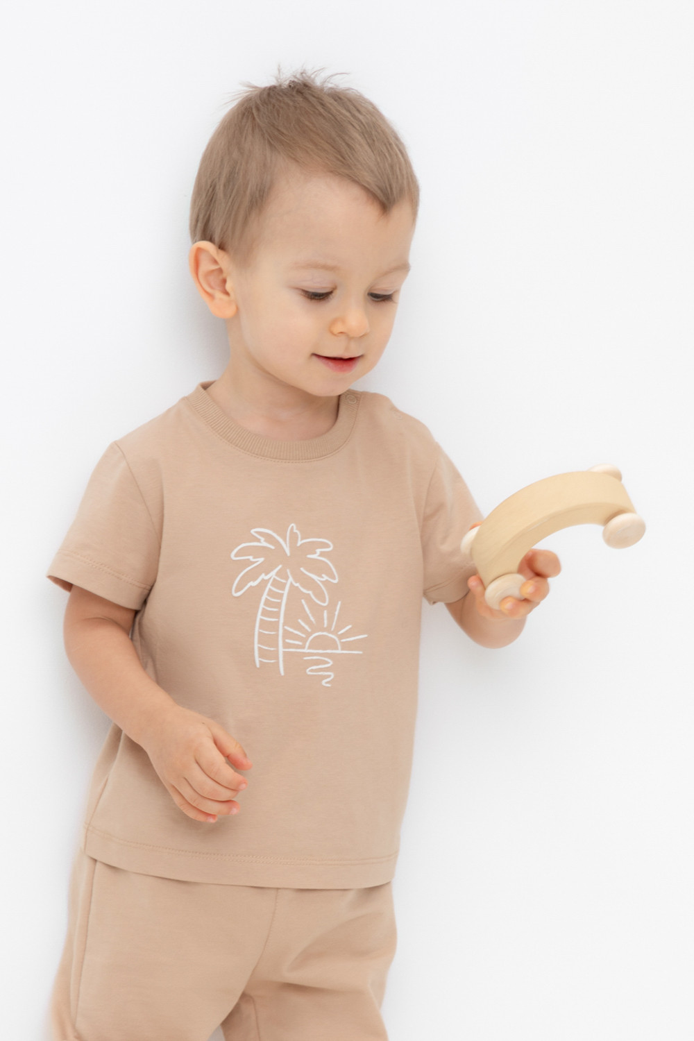 Футболка для мальчика, артикул: КР 302469, цвет: бежевый, фото 3