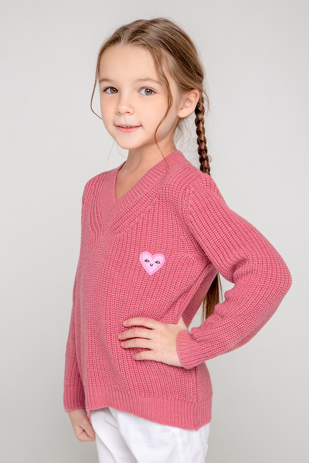 Джемпер для девочки, артикул: КВ 30118/ш, цвет: красный, фото 3