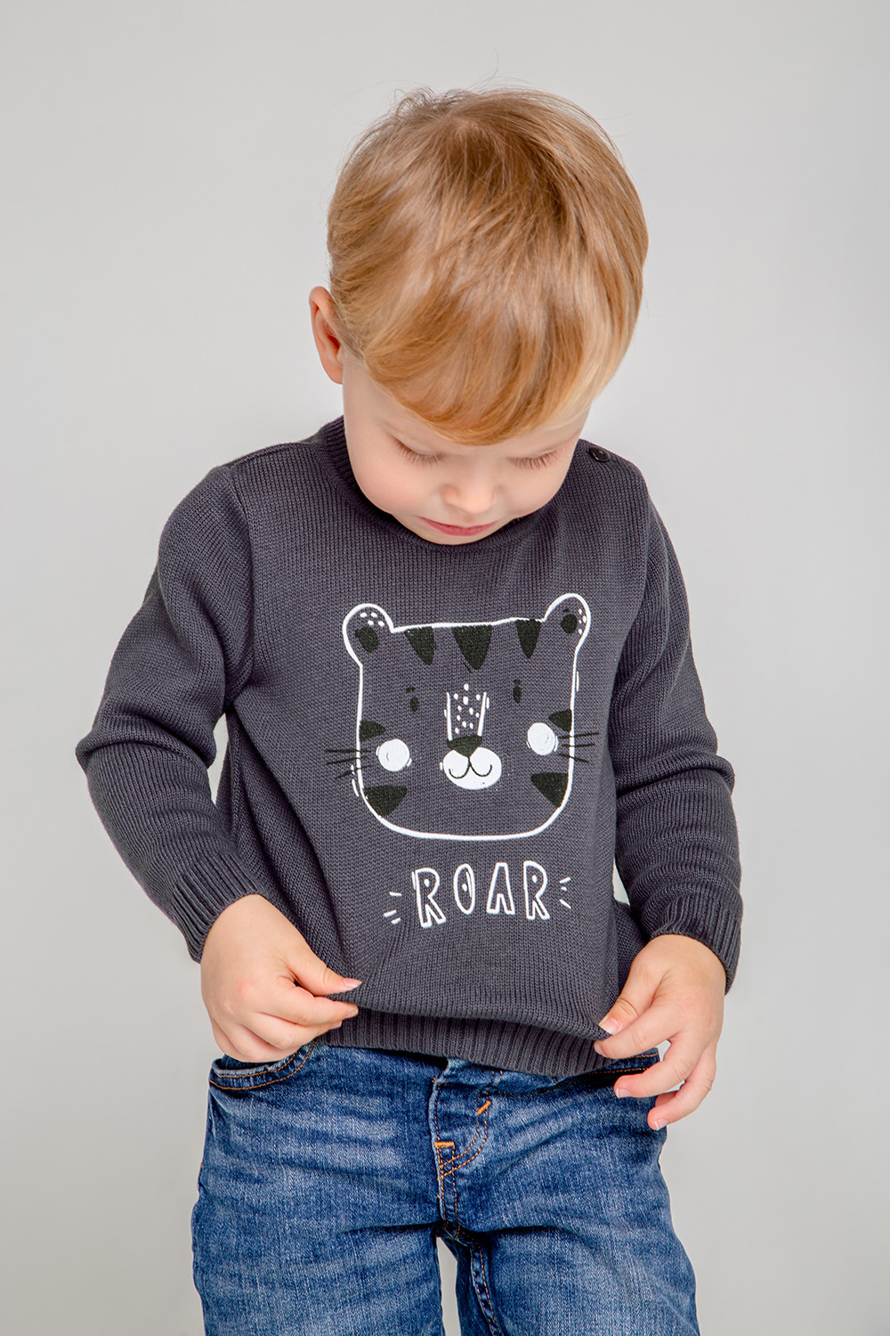 Джемпер для мальчика, артикул: КВ 30115/х, цвет: темно-серый, фото 3