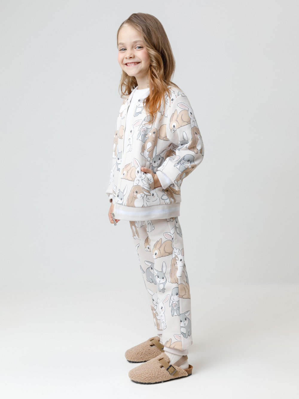 Брюки для девочки, артикул: КР 400885, цвет: бежевый, фото 3