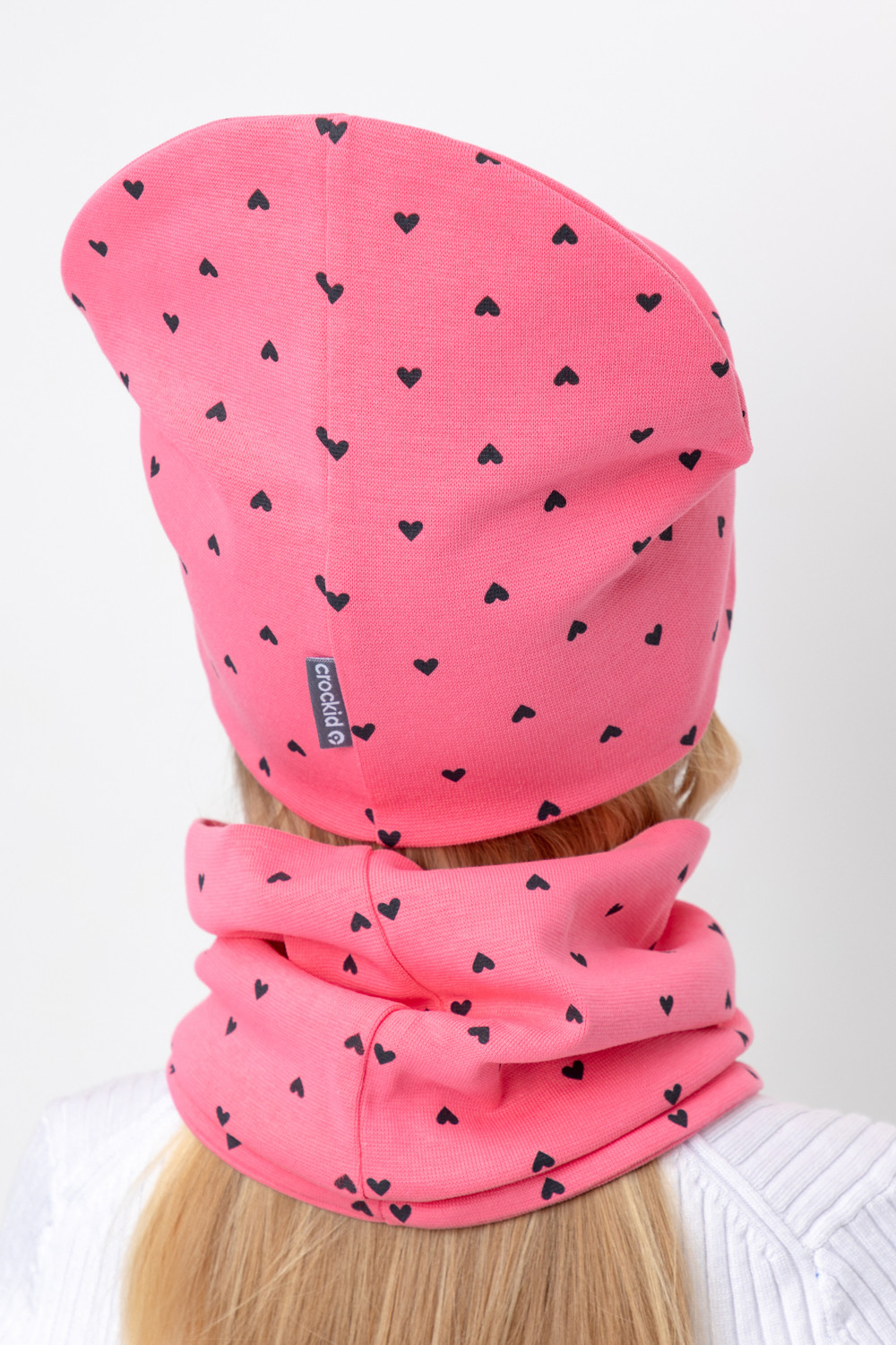 Шапка для девочки, артикул: К 8125, цвет: ярко-розовый, фото 3