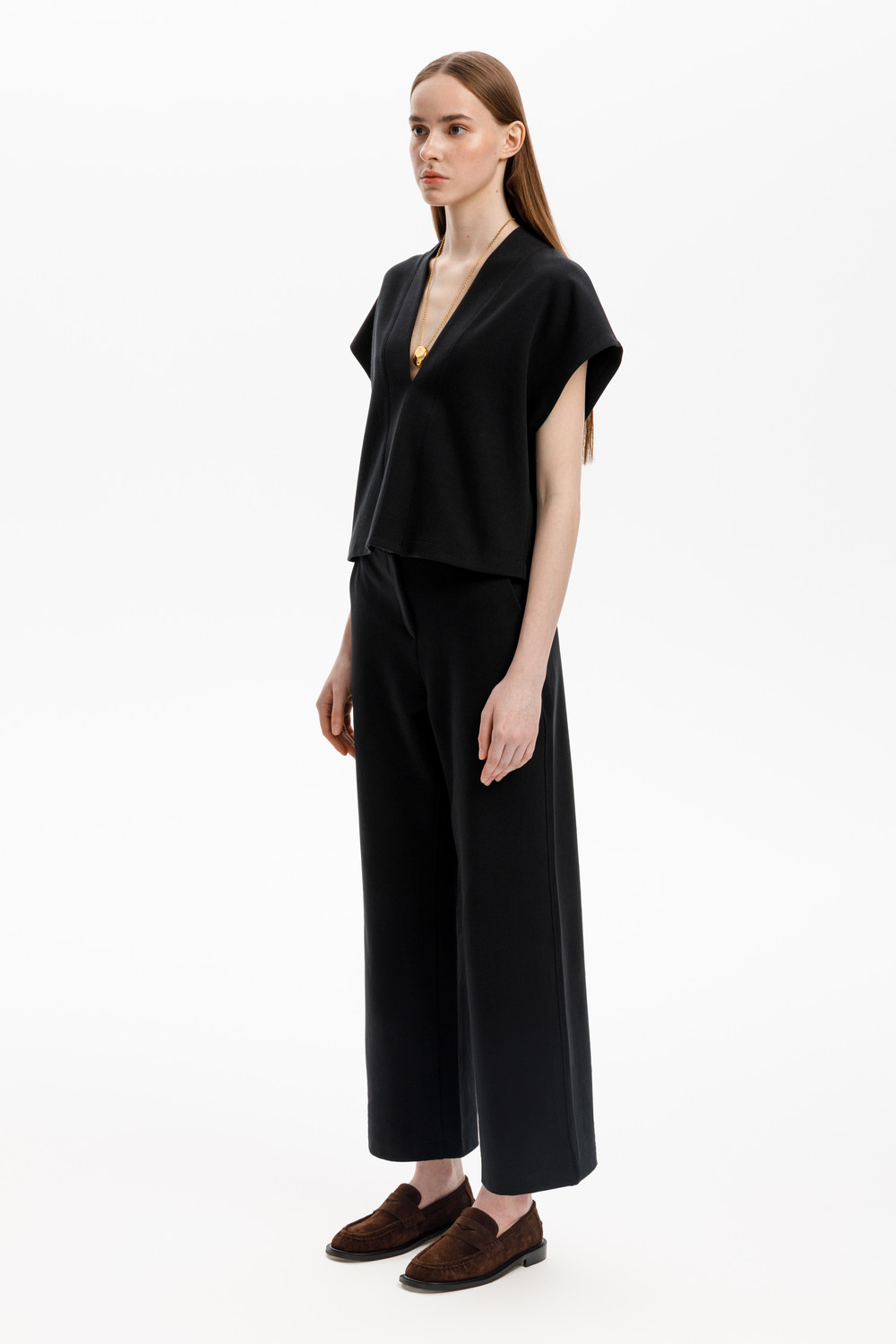 Брюки женские для мам, артикул: ЕВТ 4142, цвет: черный3, фото 3