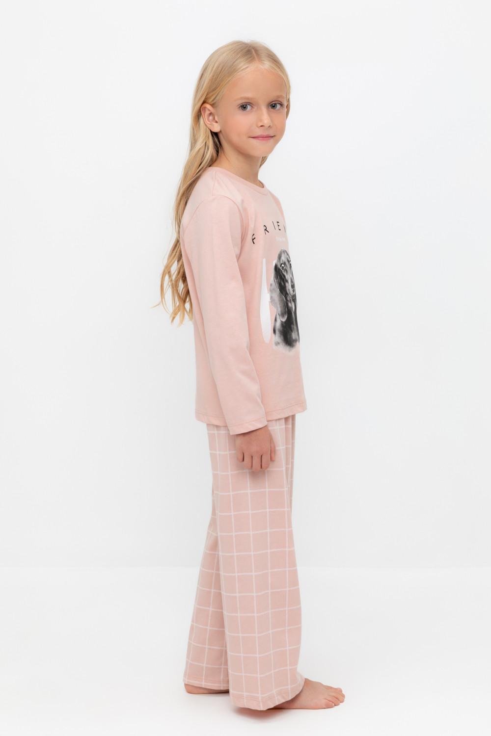 Пижама для девочки, артикул: К 1623, цвет: розовый, фото 3