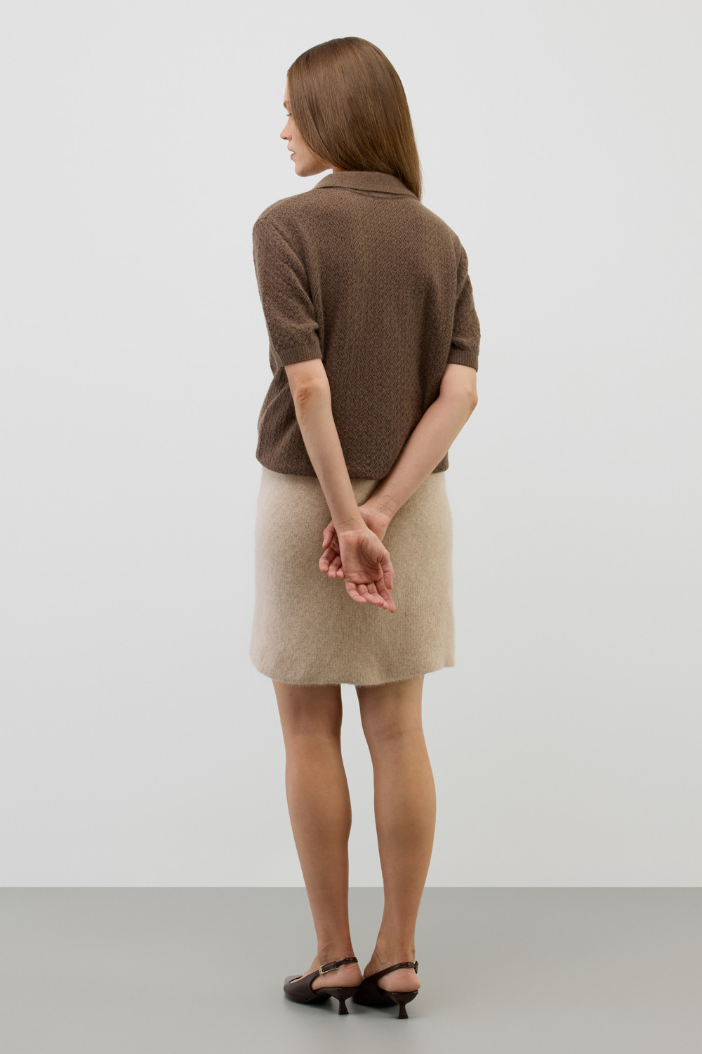 Джемперы женские для мам, артикул: ЕВ 30301/ш, цвет: коричневый, фото 3