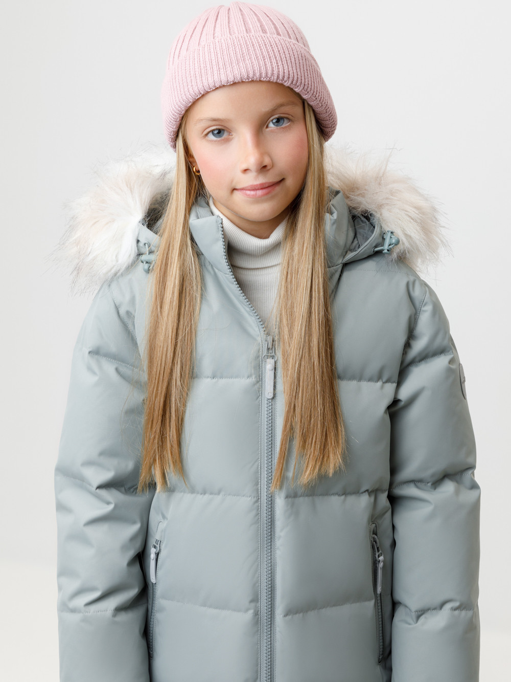 Пальто для девочки, артикул: ВК 34069/3 УЗГ, цвет: зеленый, фото 3