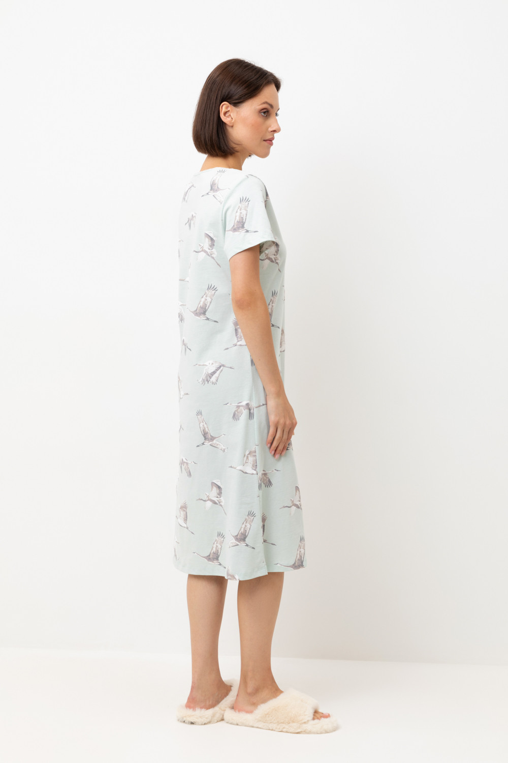 Сорочки ночные женские для мам, артикул: Е 10054, цвет: голубой, фото 3