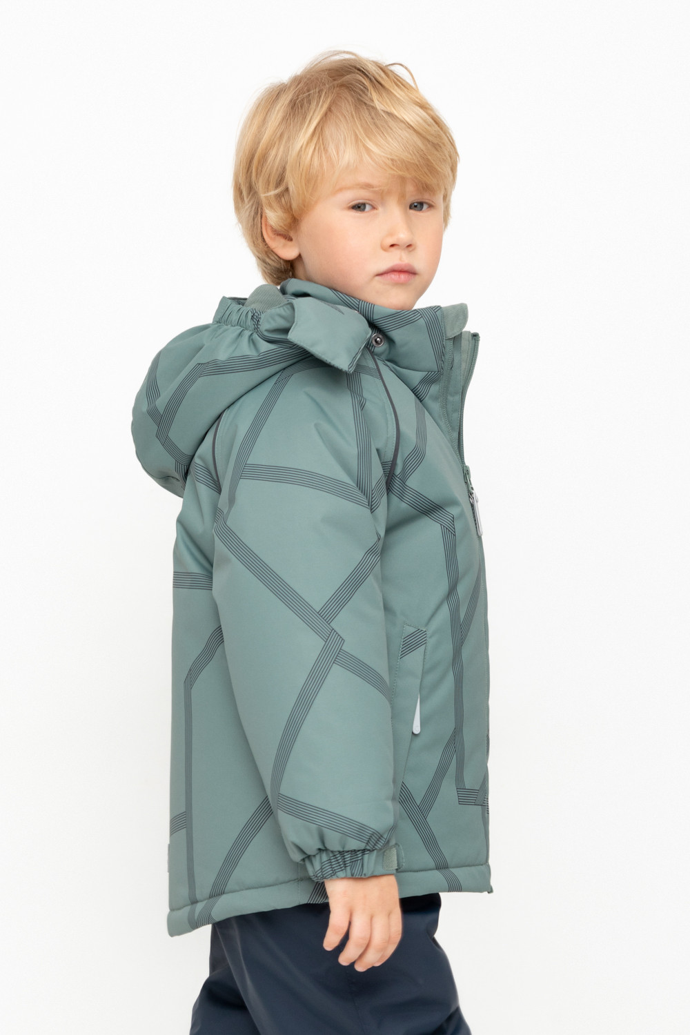 Куртки для мальчика, артикул: ВК 36087/н/7 ГР, цвет: зеленый, фото 3