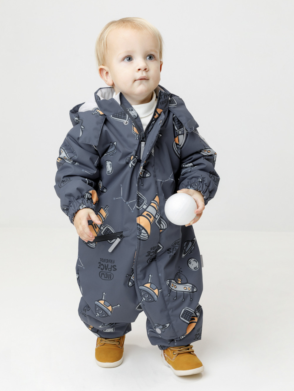 Комбинезоны утепленные для мальчика, артикул: ВК 60134/н/4 Ал, цвет: синий, фото 3