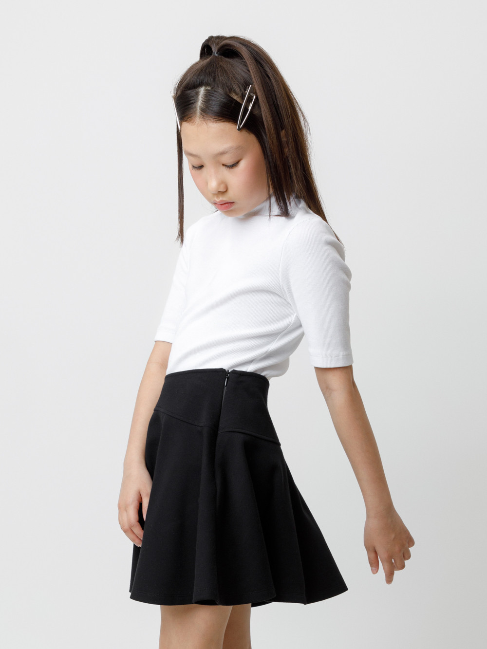 Водолазки для девочки, артикул: К 302151, цвет: белый, фото 3