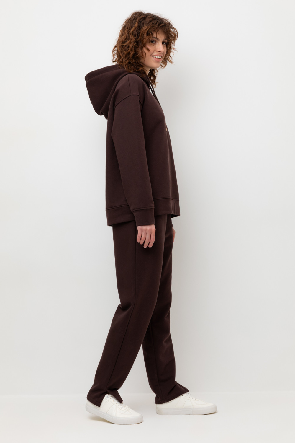 Брюки женские для мам, артикул: ЕВТ 4045/24, цвет: коричневый, фото 3