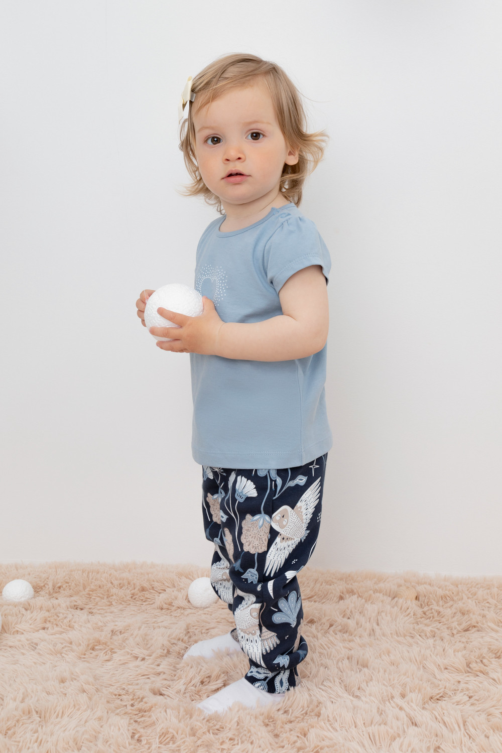 Брюки для девочки, артикул: КР 400605, цвет: темно-синий, фото 3