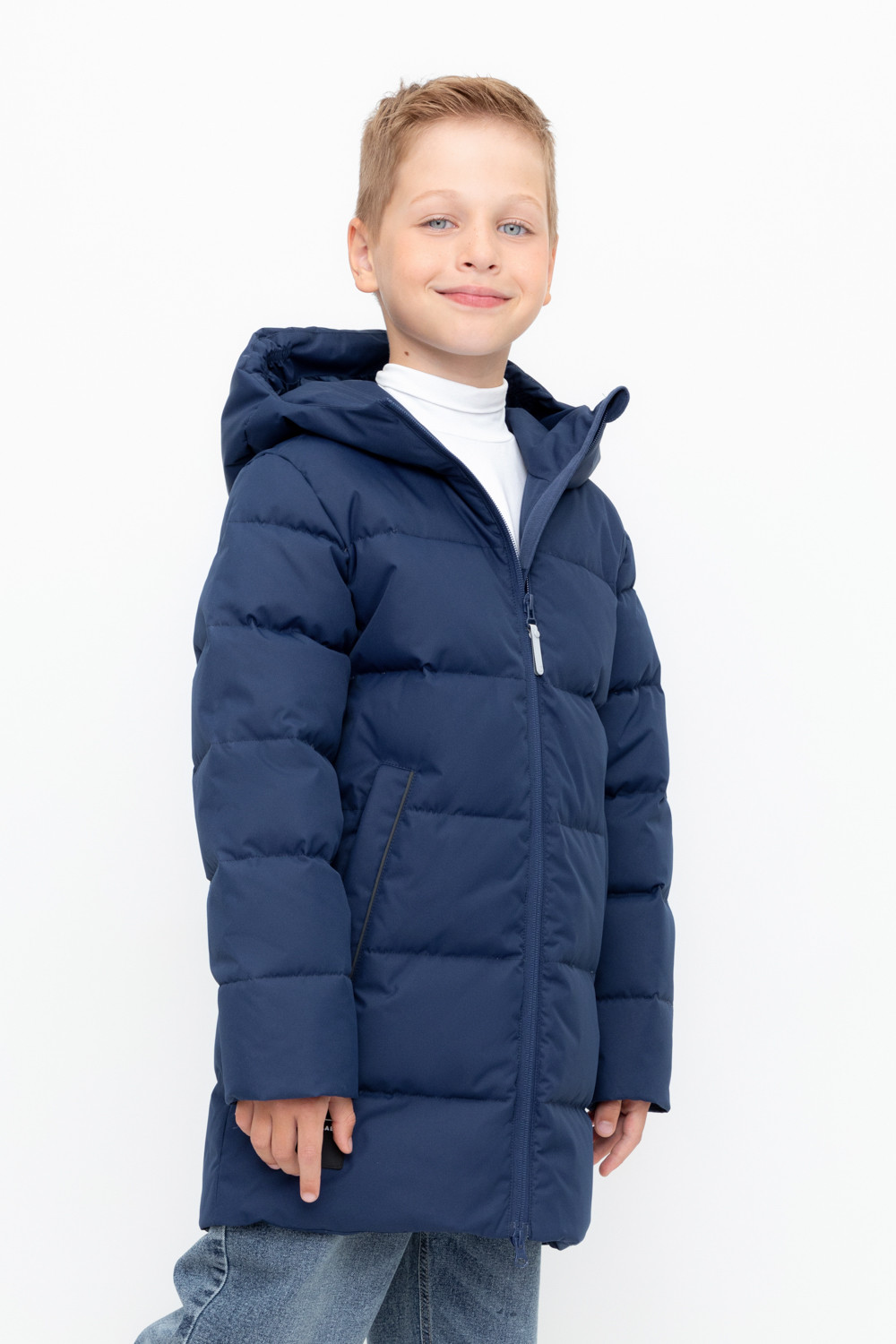 Пальто, плащи для мальчика, артикул: ВК 34070/3 УЗГ ( 98-122), цвет: синий, фото 3