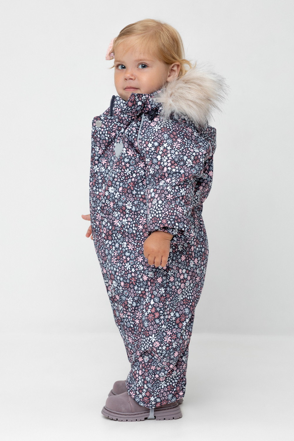Комбинезоны утепленные для девочки, артикул: ВК 60116/н/1 Ал, цвет: синий, фото 3