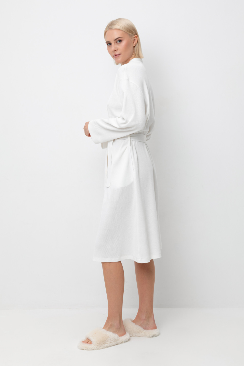 Халаты женские для мам, артикул: Е 50026, цвет: бежевый, фото 3