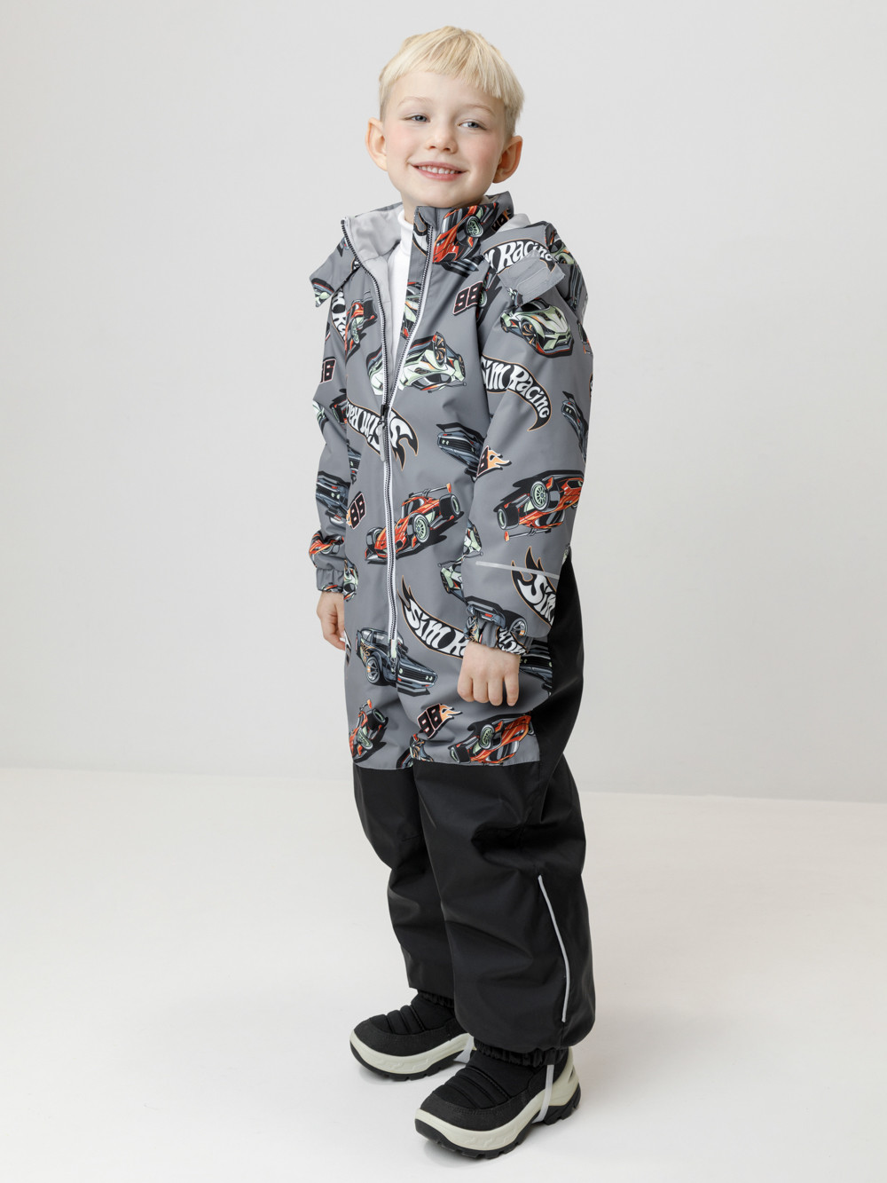 Комбинезоны утепленные для мальчика, артикул: ВК 60111/н/8 УЗГ, цвет: серый, фото 3