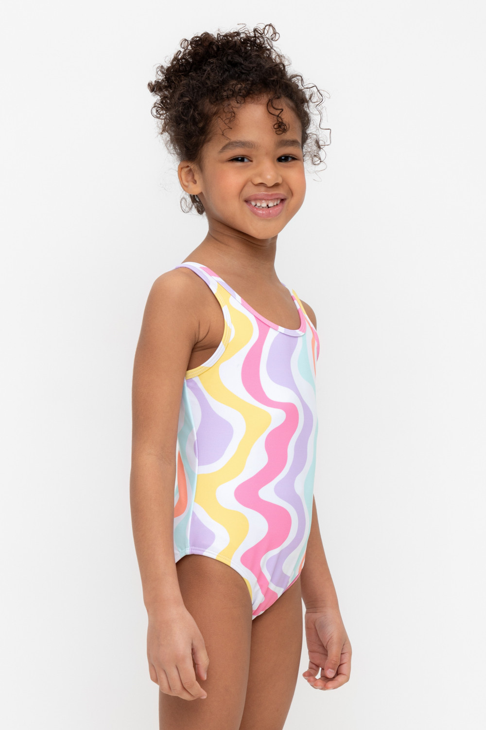 Купальник для девочки, артикул: ТК 16006/15н ФВ, цвет: белый, фото 3