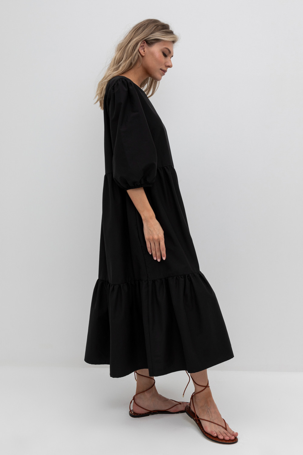 Платья женские для мам, артикул: ЕТ 50002, цвет: черный, фото 3