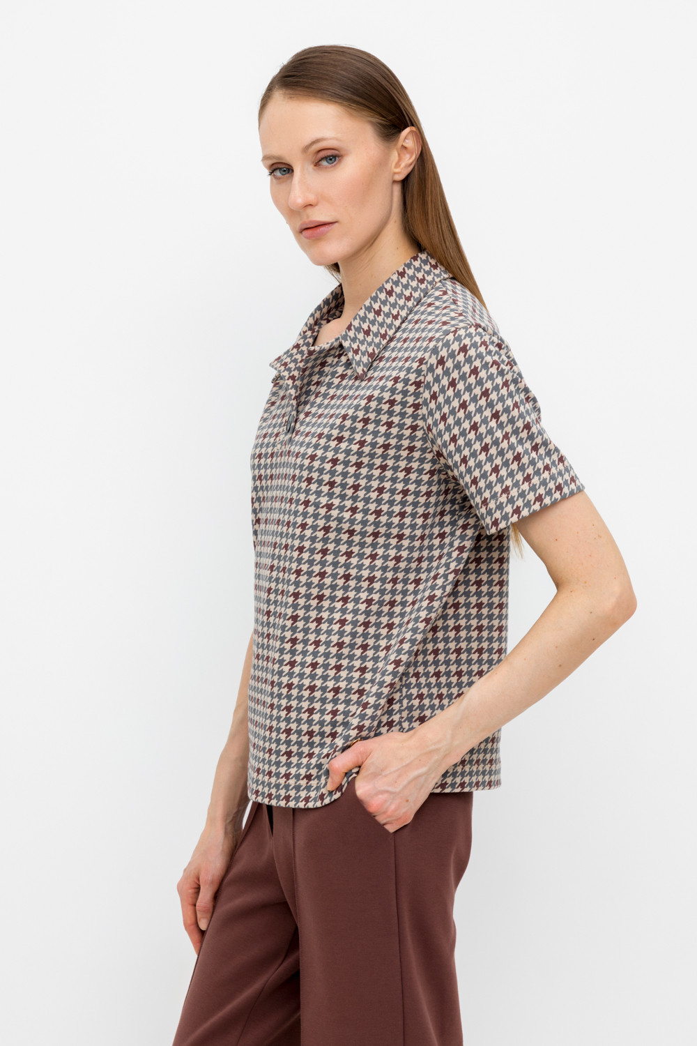 Футболки женские для мам, артикул: ЕВТ 3242, цвет: бежевый, фото 3