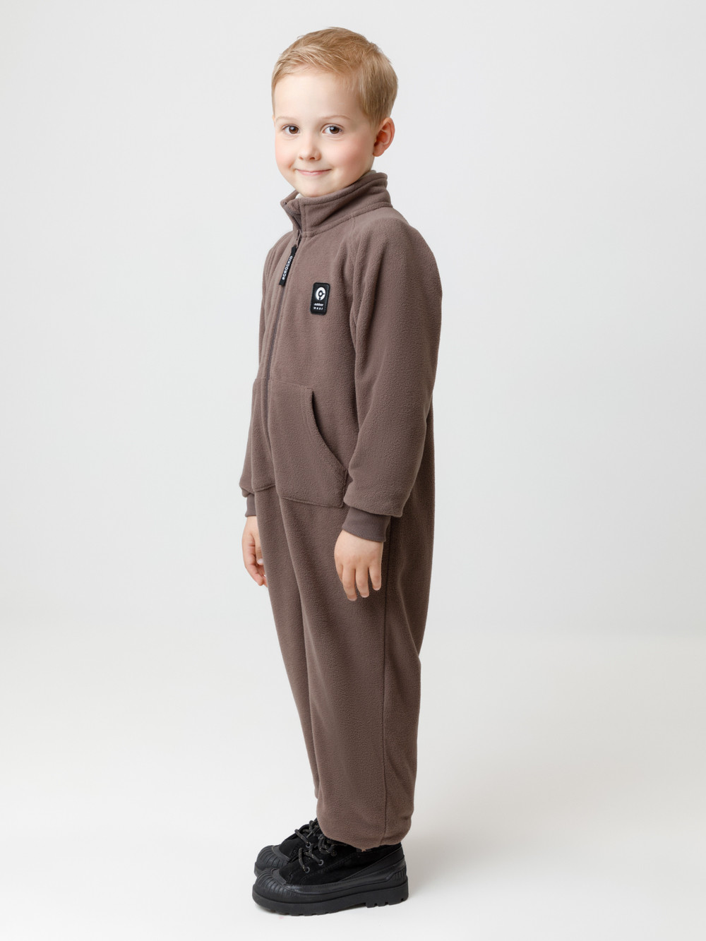 Комбинезон для мальчика, артикул: ФЛ 60006/8 ГР, цвет: коричневый, фото 3