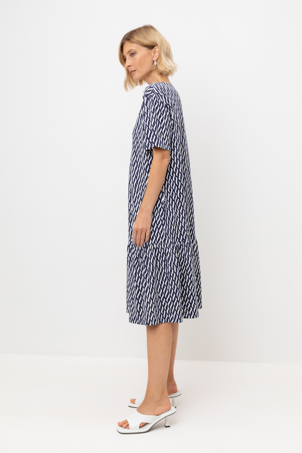 Платья женские для мам, артикул: ЕВТ 5066, цвет: синий, фото 3