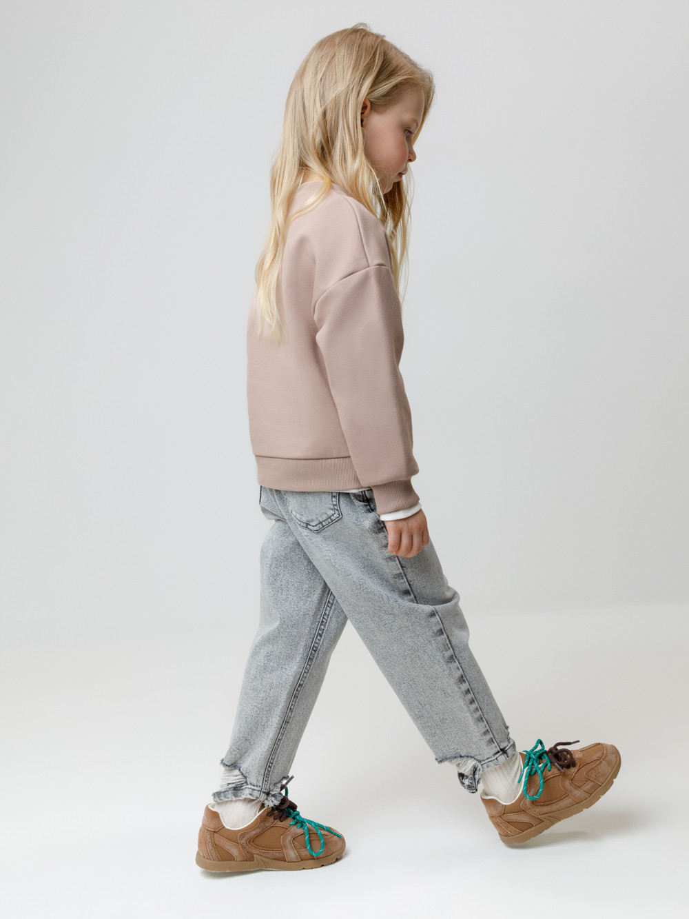 Свитшоты для девочки, артикул: КР 302816, цвет: кофейный, фото 3