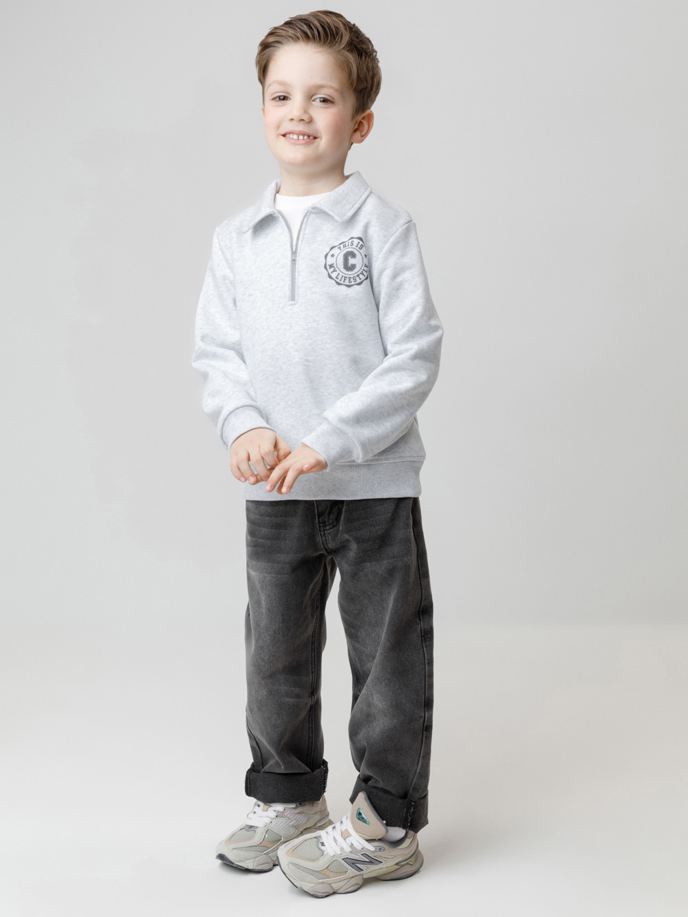 Свитшоты для мальчика, артикул: КР 302798, цвет: светло-серый5, фото 3