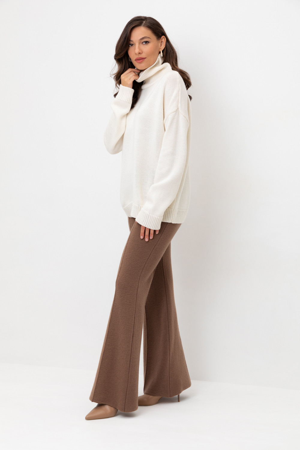 Брюки женские для мам, артикул: ЕВ 408/ш, цвет: бежевый, фото 3