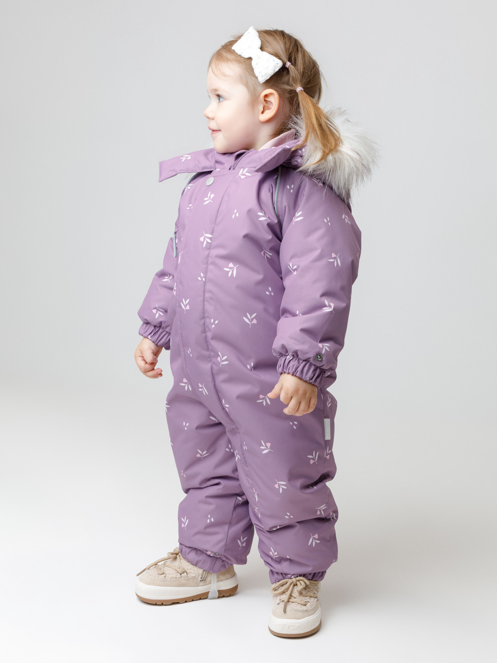 Комбинезоны утепленные для девочки, артикул: ВК 60116/н/13 Ал, цвет: бордовый, фото 3