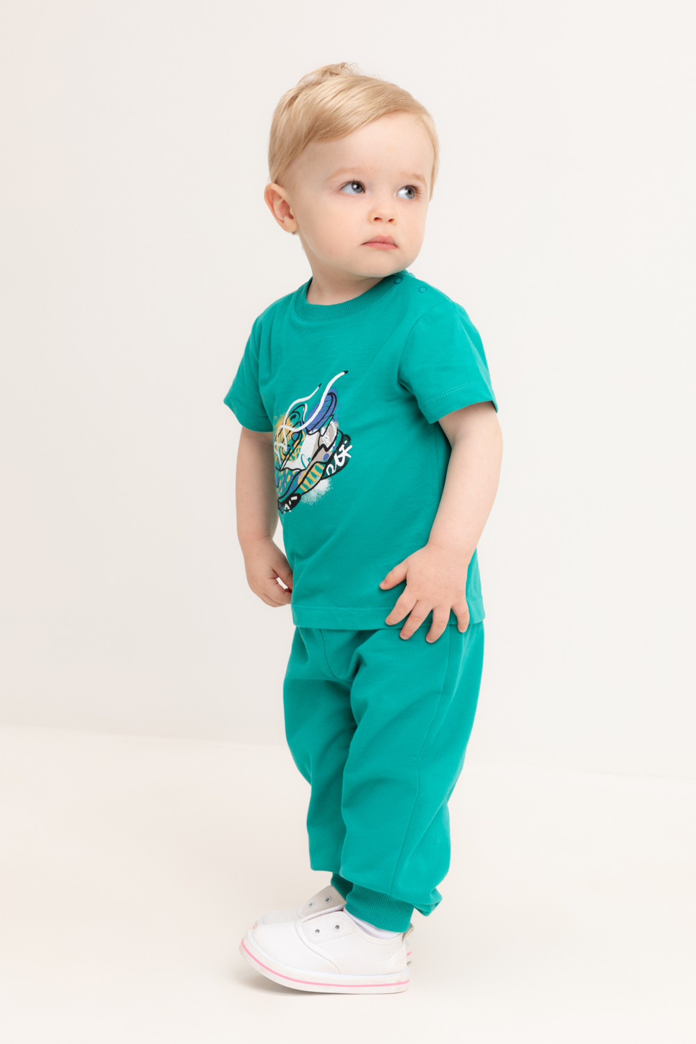 Брюки для мальчика, артикул: КР 400763, цвет: зеленый, фото 3