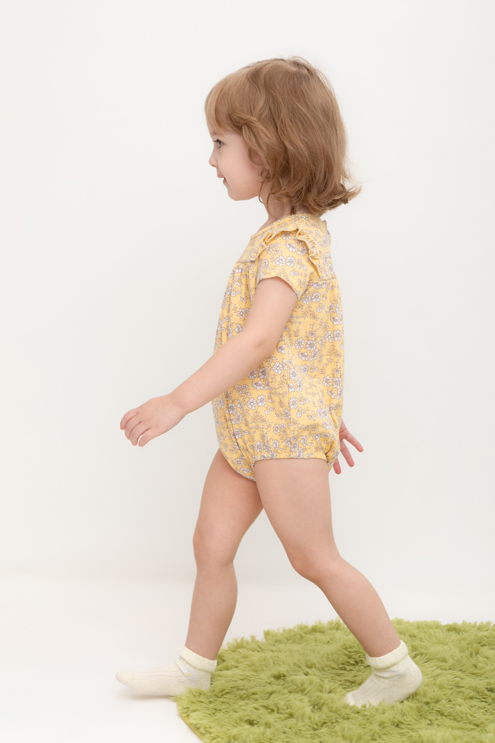 Полукомбинезон для девочки, артикул: КР 6461, цвет: желтый, фото 3