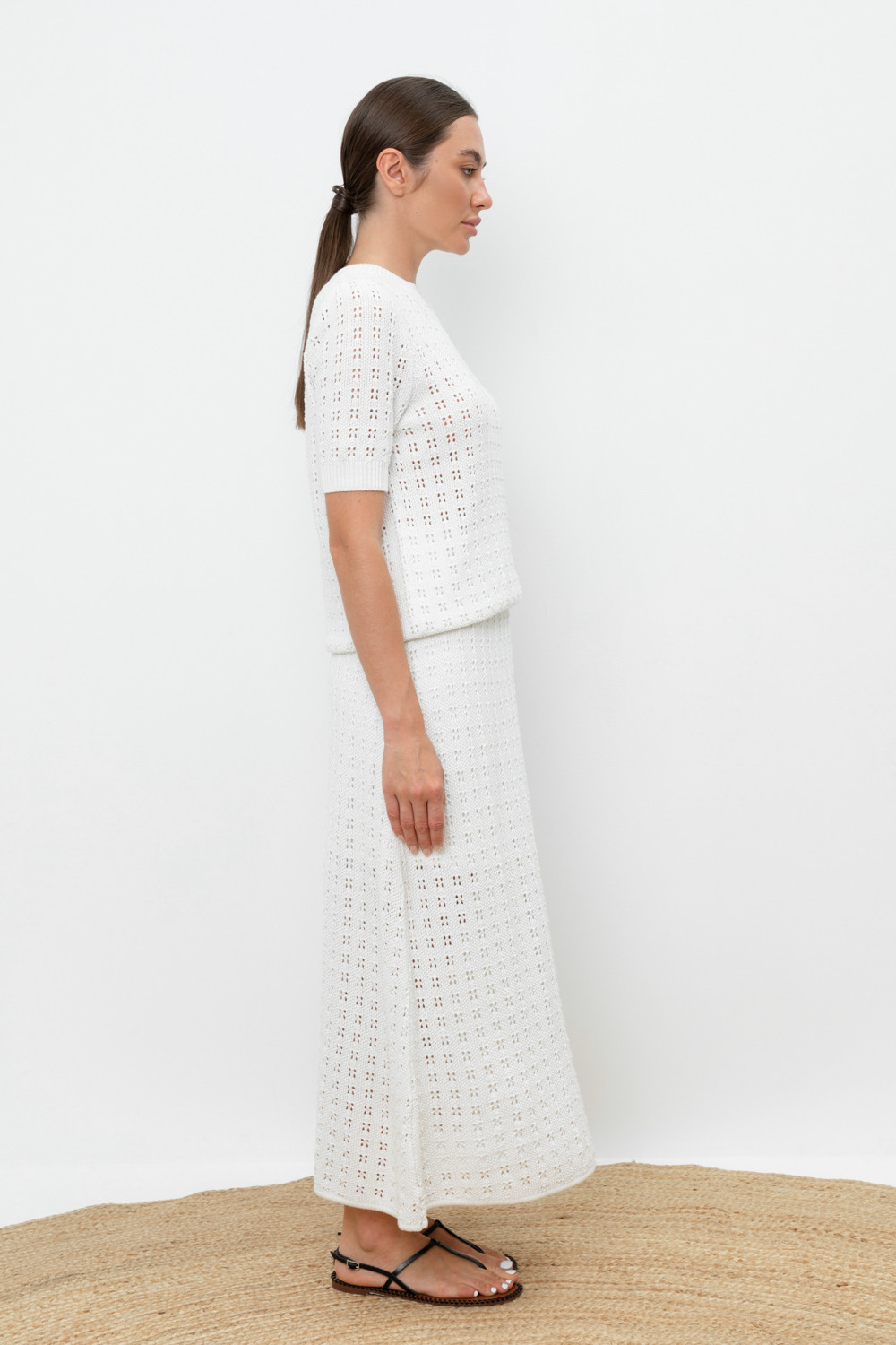 Юбки женские для мам, артикул: ЕВ 734, цвет: бежевый, фото 3