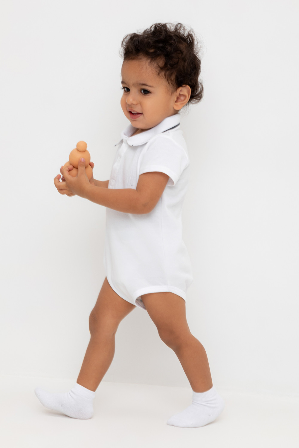 Полукомбинезон для мальчика, артикул: КР 6464, цвет: белый, фото 3