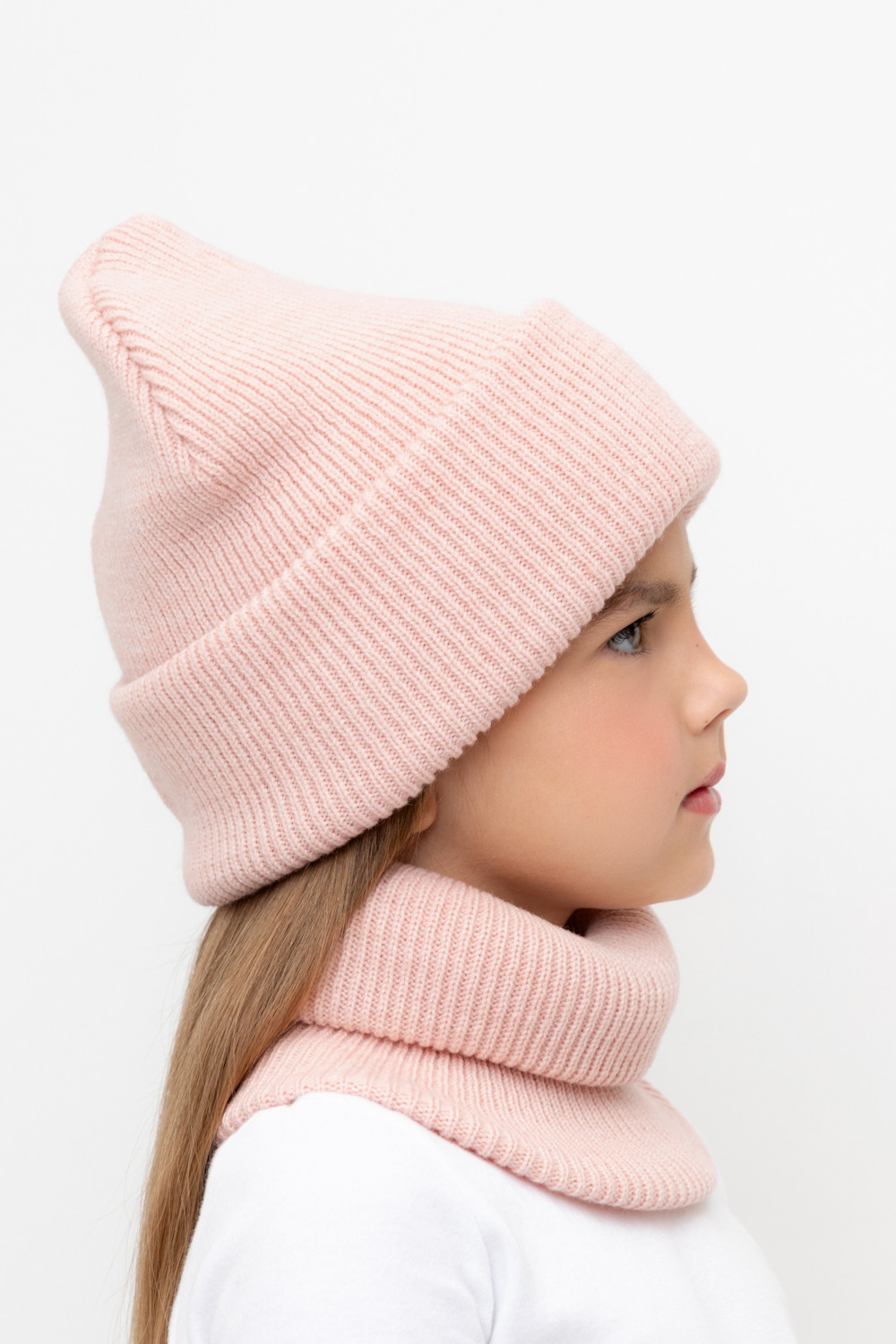 Комплект вязаный для девочки, артикул: КВ 22016/ш, цвет: розовый, фото 3