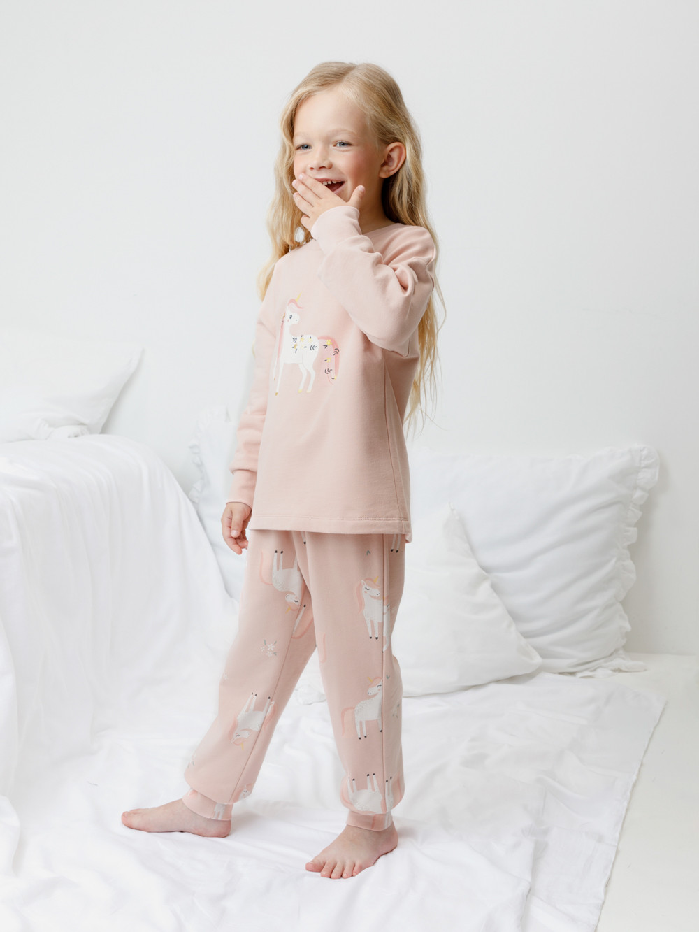 Пижама для девочки, артикул: К 1567, цвет: розовый, фото 3