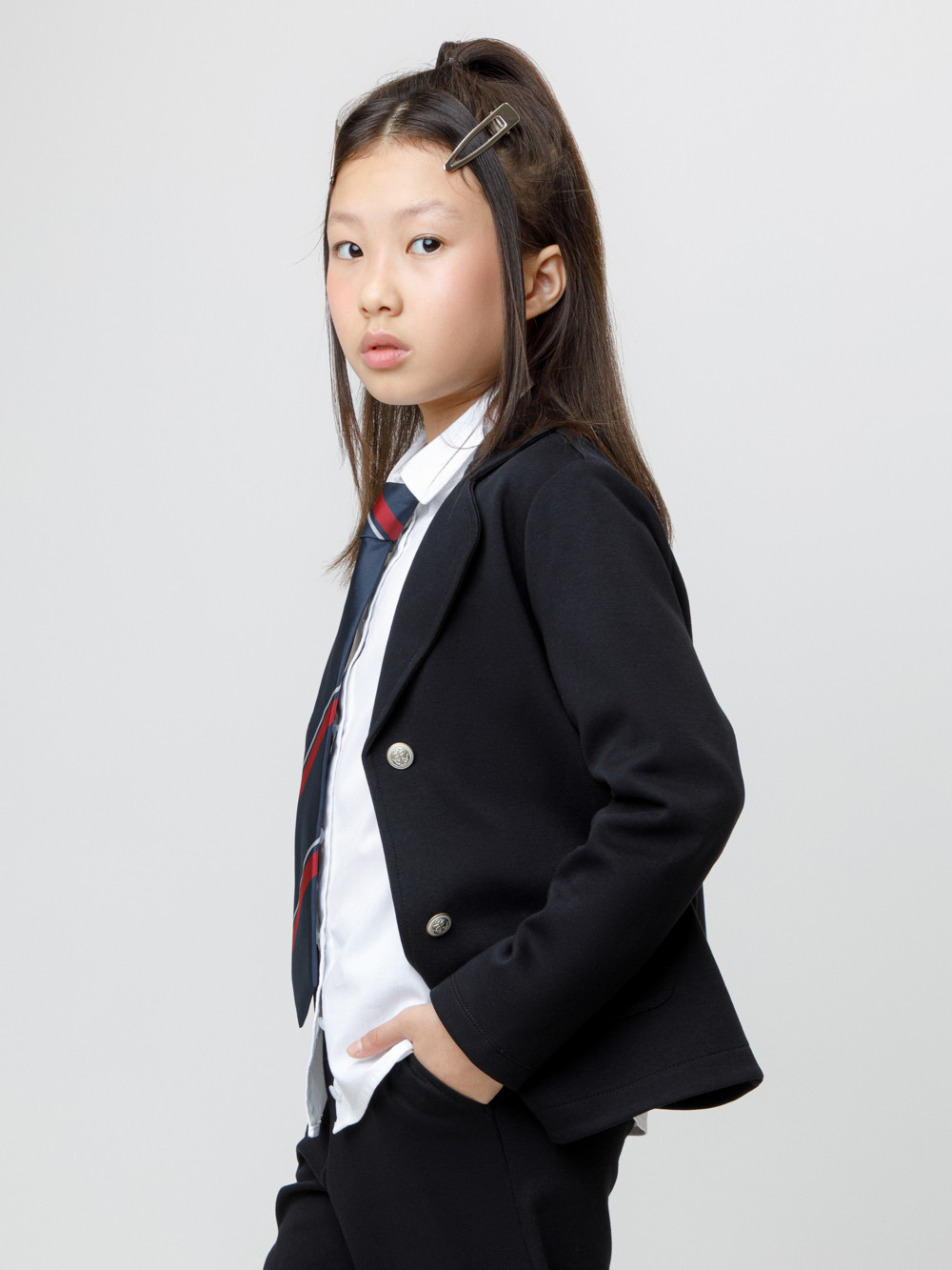 Жакет для девочки, артикул: К 302765, цвет: черный, фото 3