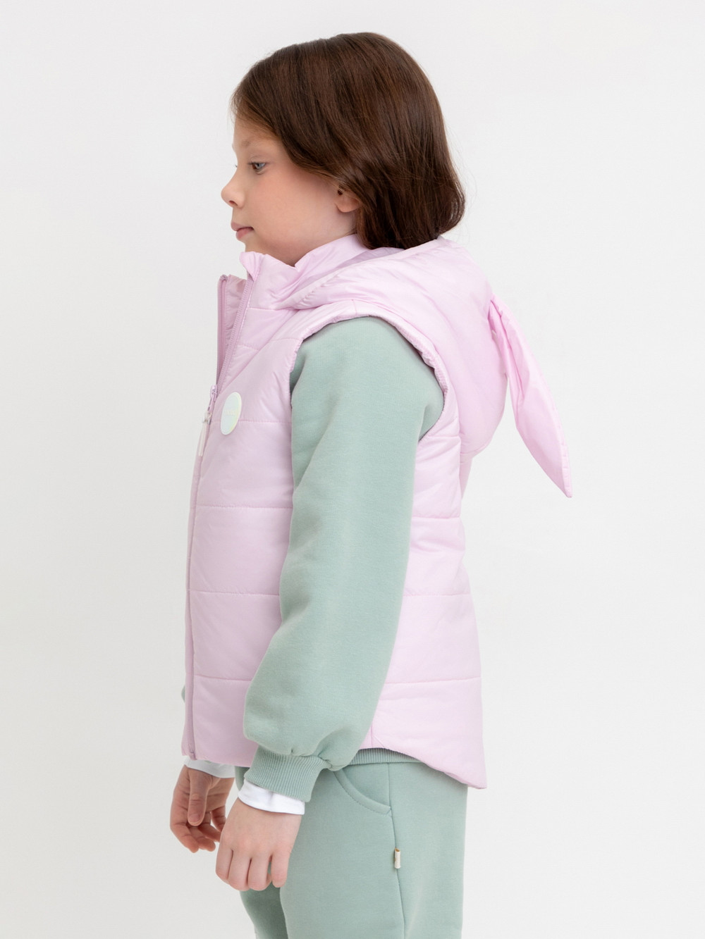 Жилет для девочки, артикул: ВК 35010/7 ГР, цвет: розовый, фото 3