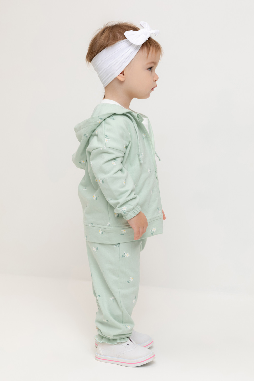 Брюки для девочки, артикул: КР 400796, цвет: зеленый, фото 3