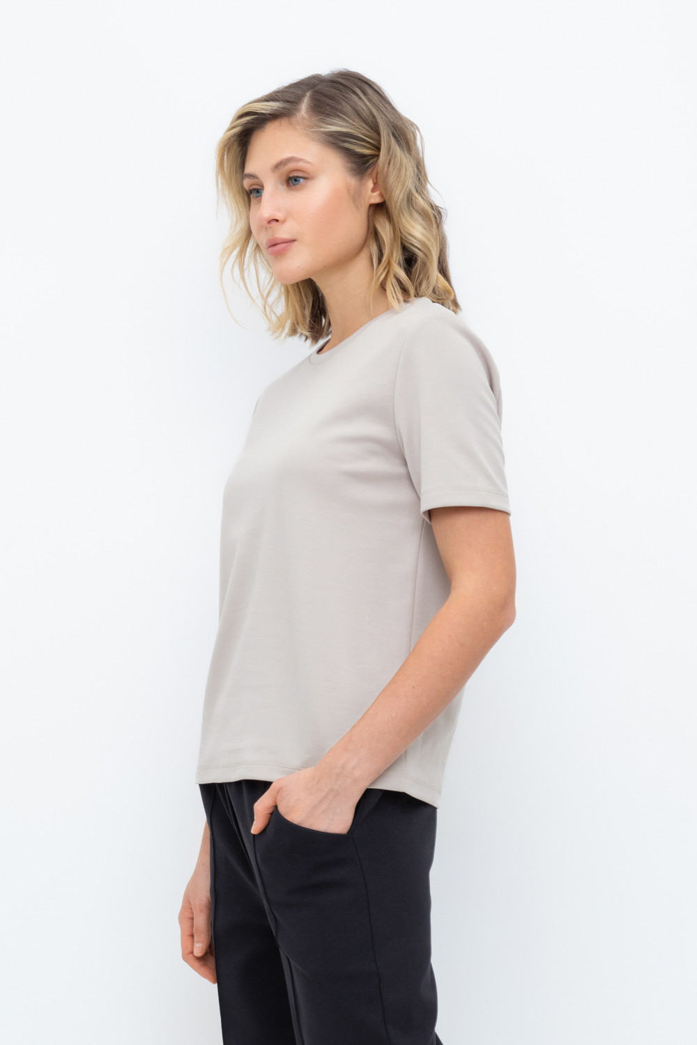 Футболки женские для мам, артикул: ЕВТ 3243, цвет: бежевый, фото 3