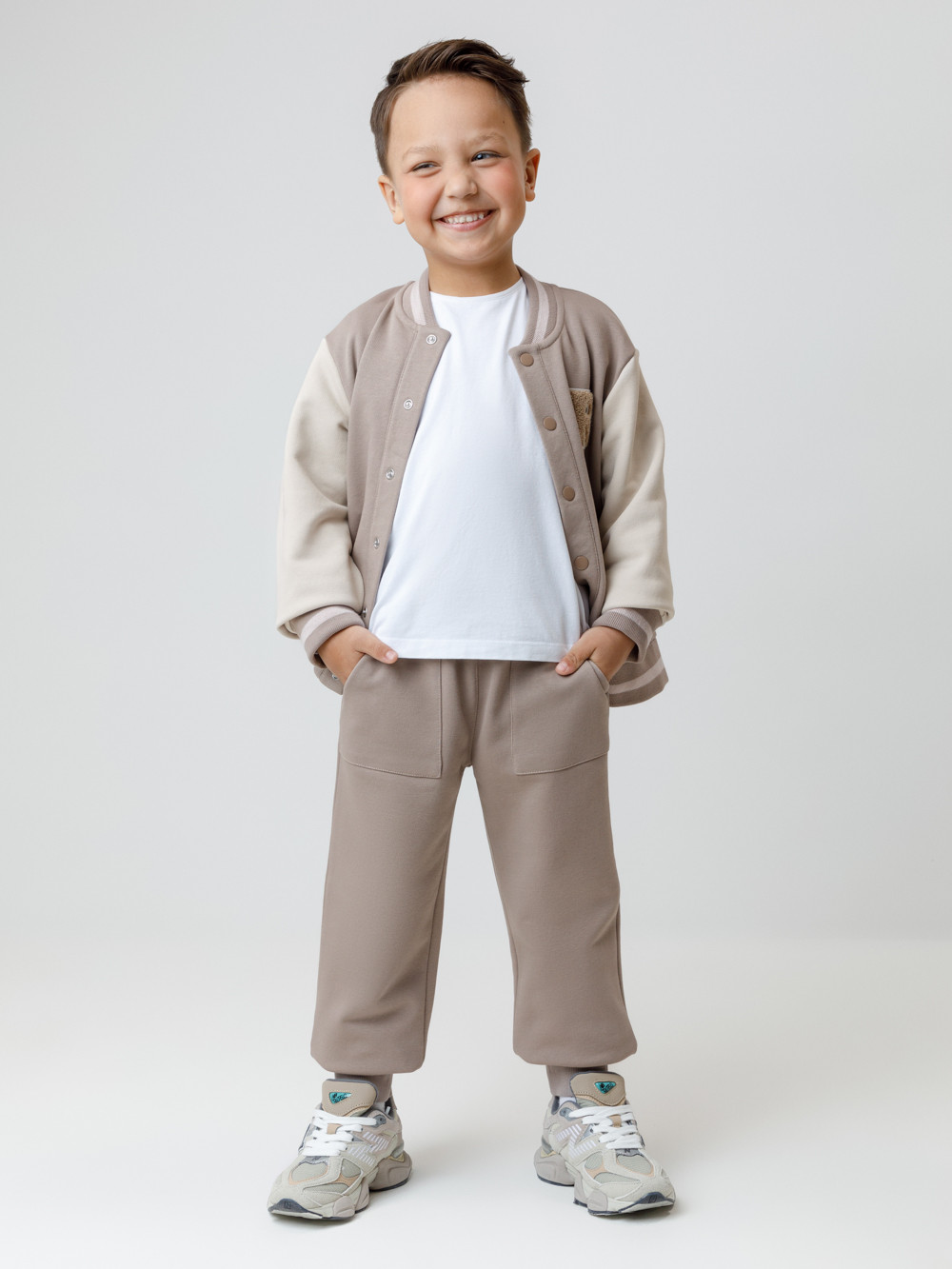 Жакет для мальчика, артикул: КР 302678, цвет: коричневый, фото 3