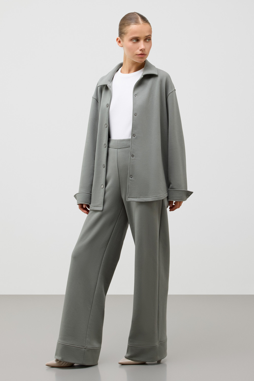 Брюки женские для мам, артикул: ЕВТ 4161, цвет: зеленый, фото 3