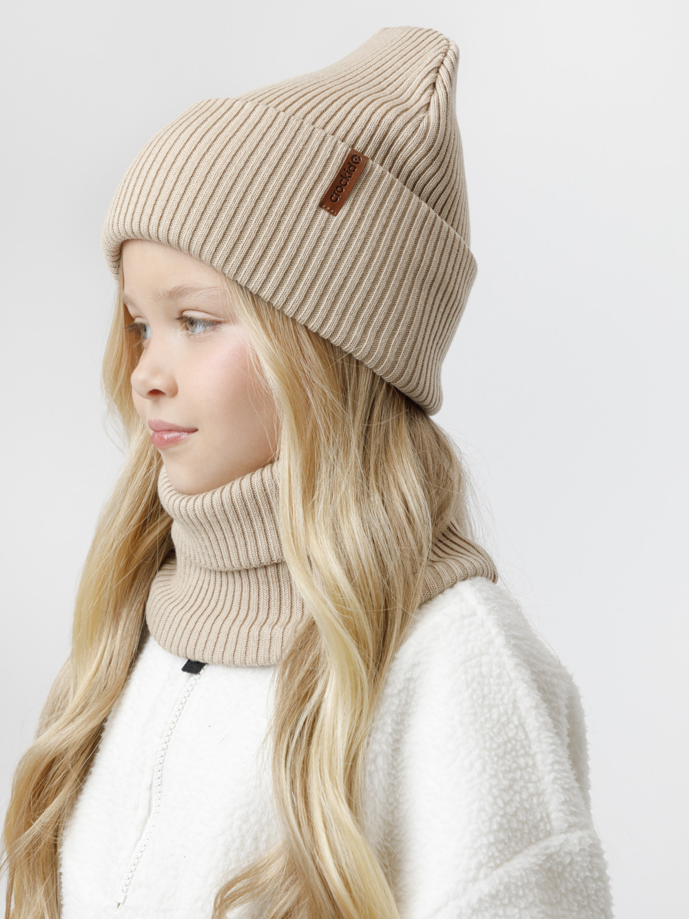 Комплекты вязаные, артикул: КВ 22019, цвет: бежевый, фото 3